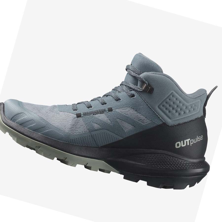 Salomon WoOUTPULSE MID GORE-TEX Túracipő Női Titán | HU 2838WNB